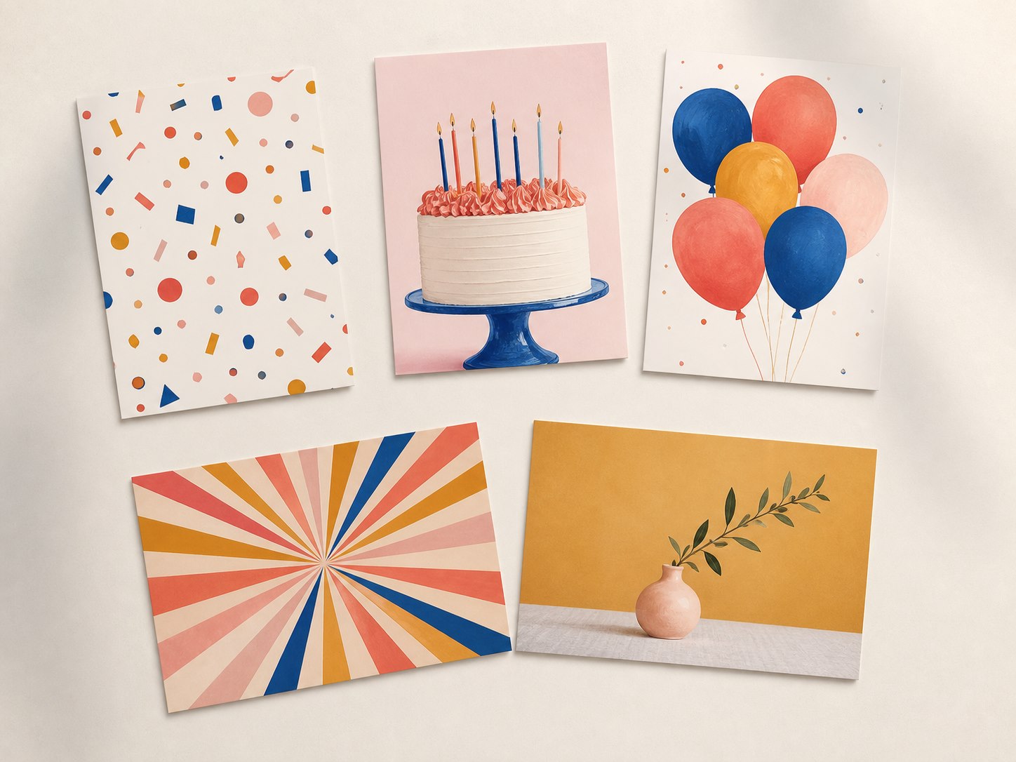 Birthday and celebration postcard collection